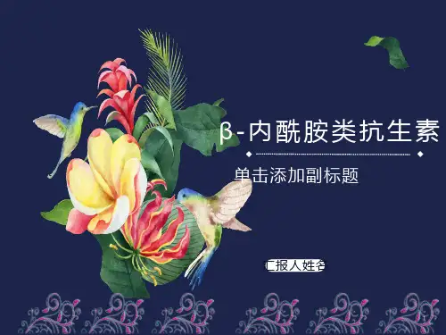 药物化学-β-内酰胺类抗生素