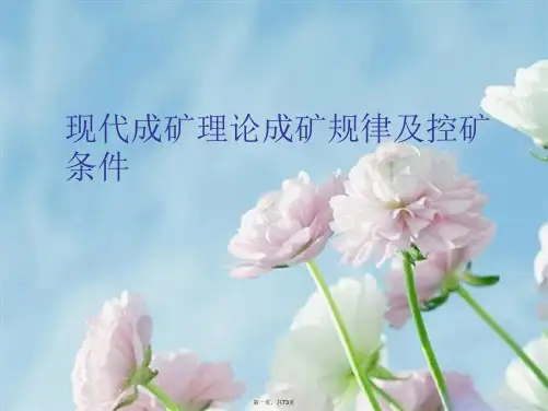 现代成矿理论成矿规律及控矿条件