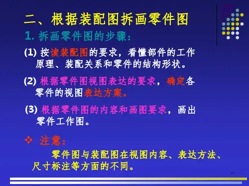 装配图的读图方法和拆画零件图.PPT课件
