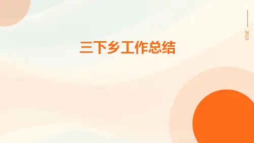 三下乡工作总结PPT