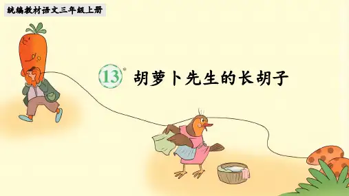 《胡萝卜先生的长胡子》精品PPT课件