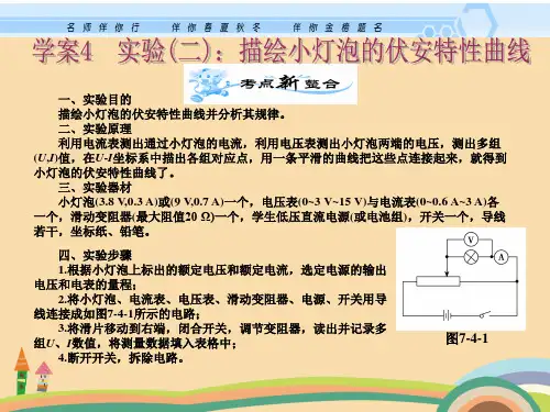 高三物理描绘小灯泡的伏安特性曲线PPT优质课件