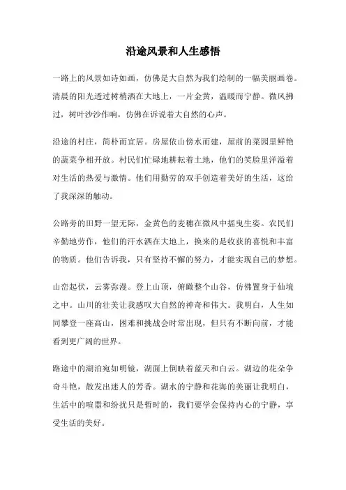 沿途风景和人生感悟