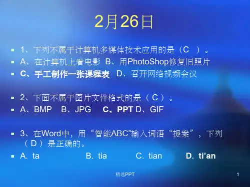 《信息技术八次作业》PPT课件