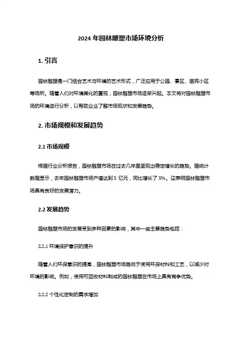 2024年园林雕塑市场环境分析