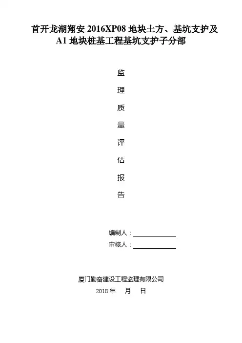 基坑评估报告