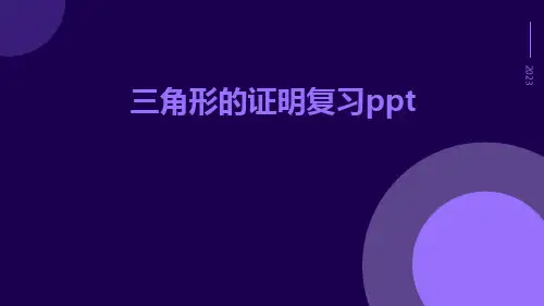 三角形的证明复习ppt
