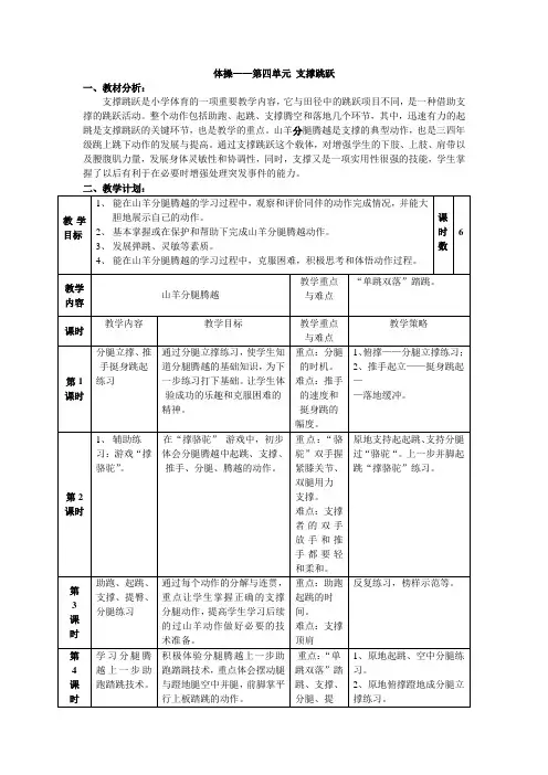 支撑跳跃单元计划