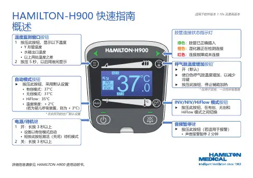 HAMILTON-H900 快速指南说明书
