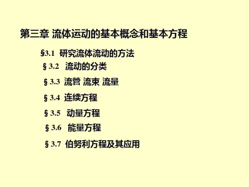 流体力学第3章(第二版)知识点总结经典例题讲解