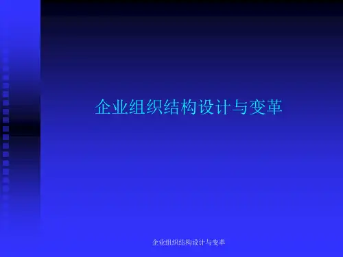 企业组织结构设计与变革PPT课件