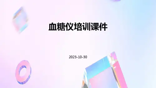 血糖仪培训课件