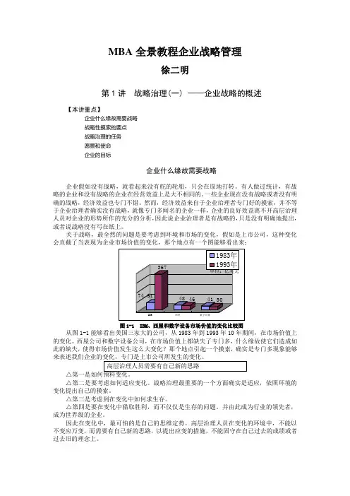 MBA全景教程企业战略管理