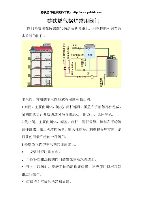 铸铁燃气锅炉常用阀门