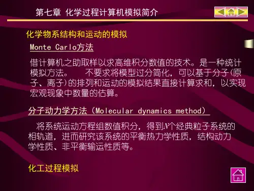 第七章化学过程计算机模拟简介