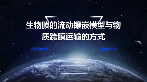 生物膜的流动镶嵌模型、物质跨膜运输的方式