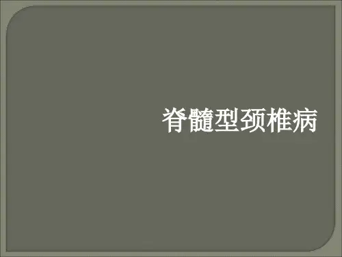 脊髓型颈椎病PPT课件