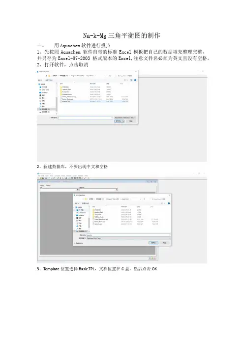 Aquachem作图流程