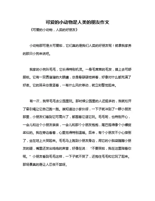 可爱的小动物是人类的朋友作文