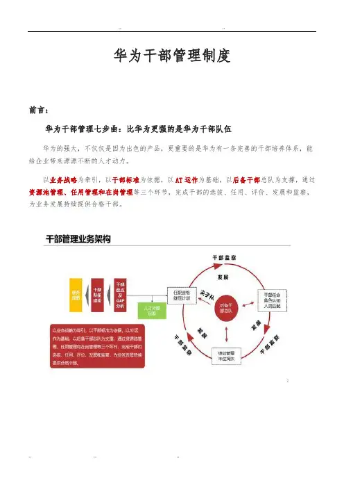 华为干部管理制度(学习分享版)