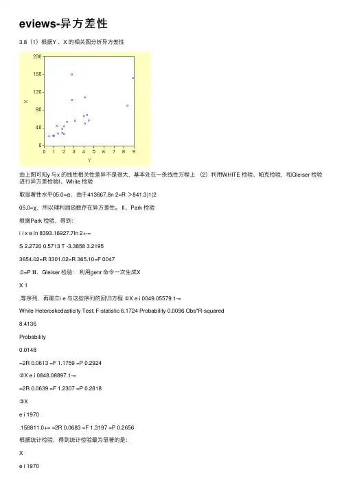 eviews-异方差性