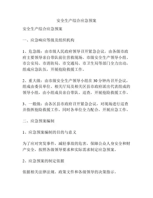 安全生产综合应急预案