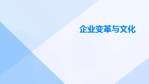 企业变革与文化