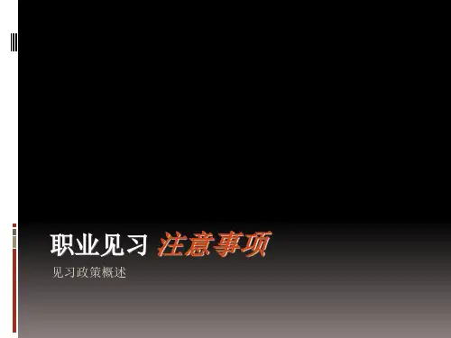 职业见习注意事项