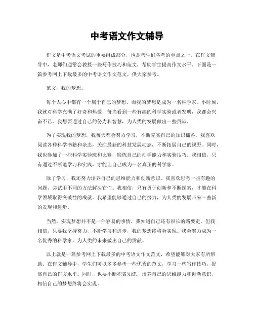 中考语文作文辅导
