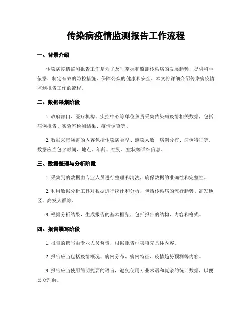 传染病疫情监测报告工作流程