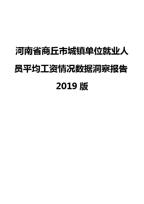 河南省商丘市城镇单位就业人员平均工资情况数据洞察报告2019版