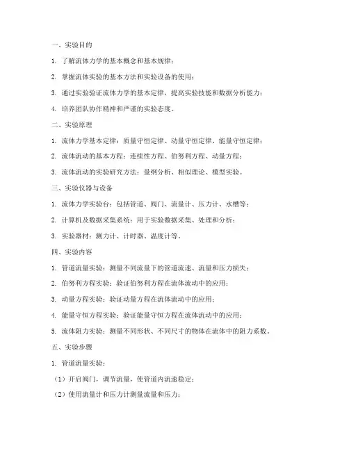 流体的综合实验报告