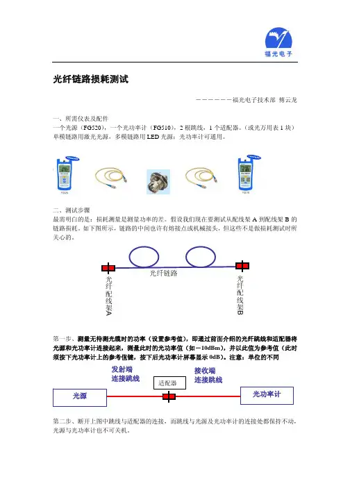 光纤链路损耗测试