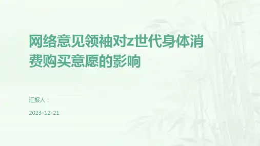 网络意见领袖对z世代身体消费购买意愿的影响