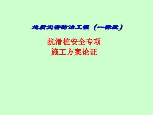 抗滑桩安全施工专项方案专家论证汇报