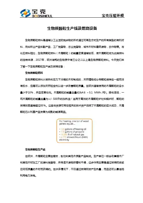 生物质颗粒生产线及燃烧设备