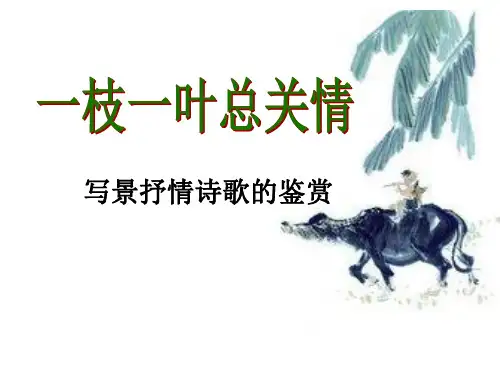 一枝一叶总关情---写景诗歌鉴赏..