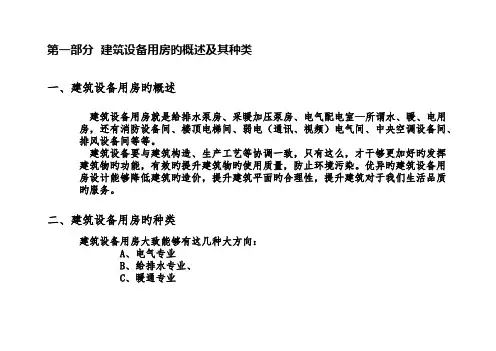 设备用房布置要点