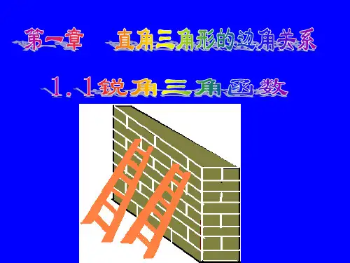 梯子的倾斜程度与正切