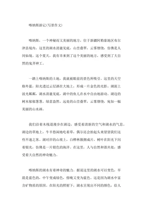 喀纳斯游记(写景作文)