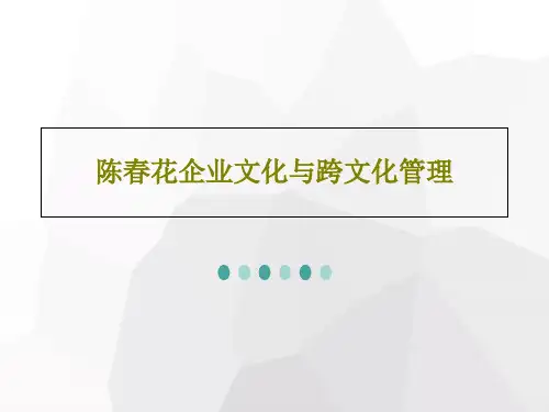 陈春花企业文化与跨文化管理共69页文档