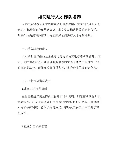 如何进行人才梯队培养