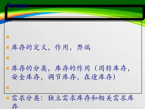 库存控制模型概述(125页)