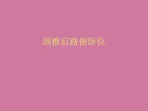 手术室护理操作——颈椎后路俯卧位ppt课件