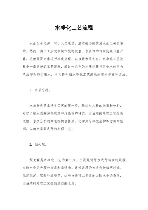 水净化工艺流程
