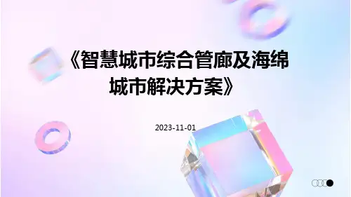 智慧城市综合管廊及海绵城市解决方案