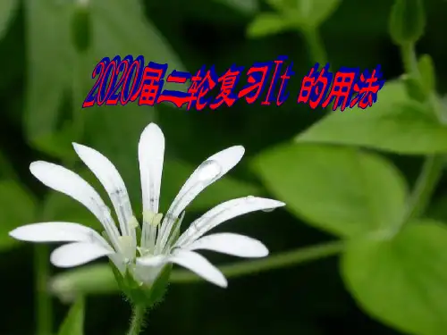 it 的各种用法及与it有关的句型(30张)
