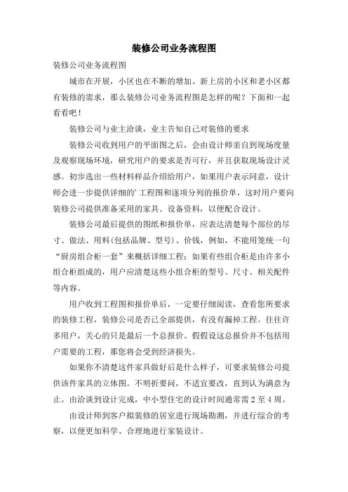 装修公司业务流程图