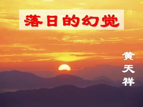 《落日的幻觉》PPT