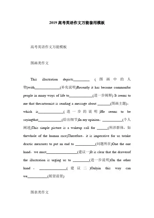 2019高考英语作文万能套用模板